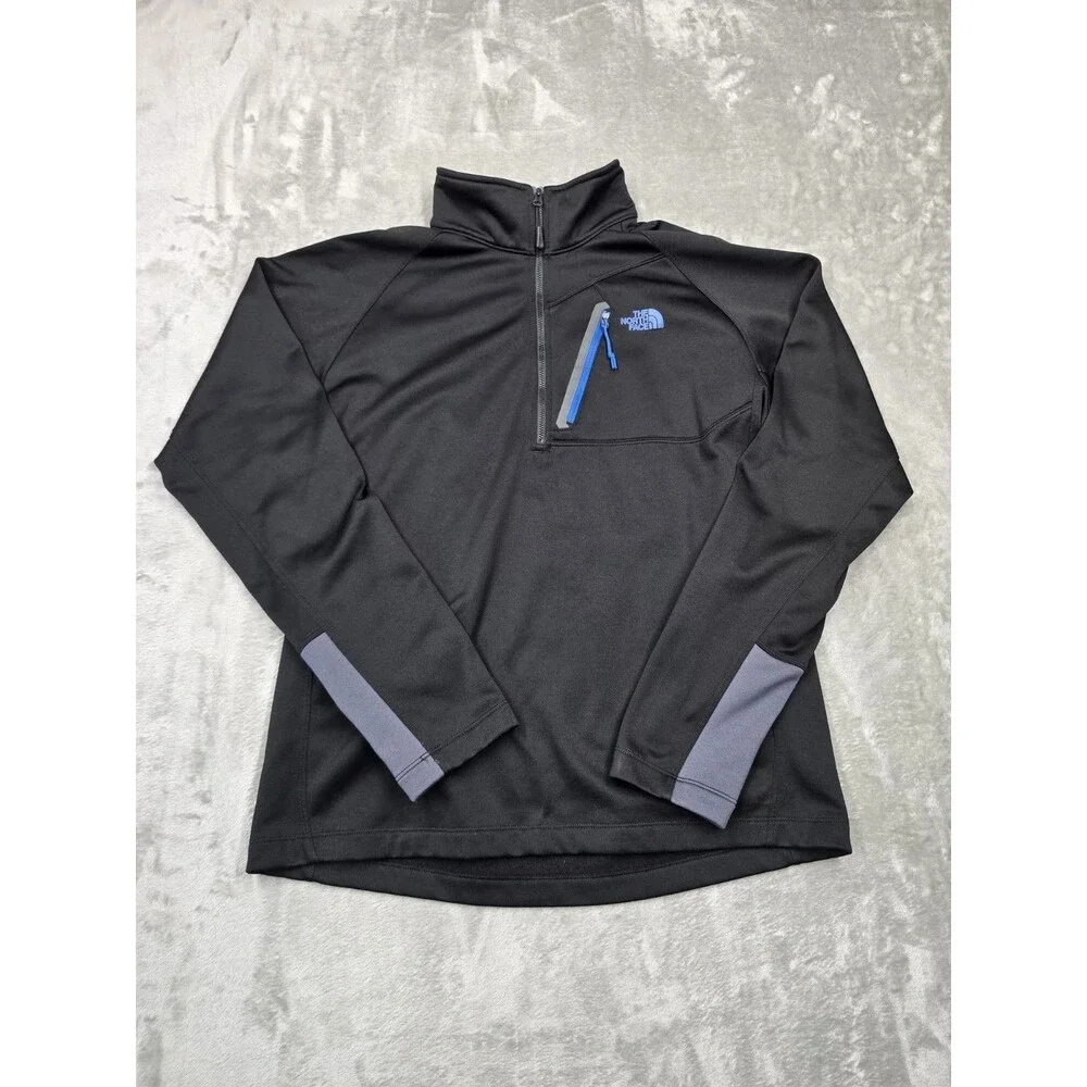 The North Face 1/4 Zip Fleece Pullover Men’s Outdoors Adventure Black LARGE